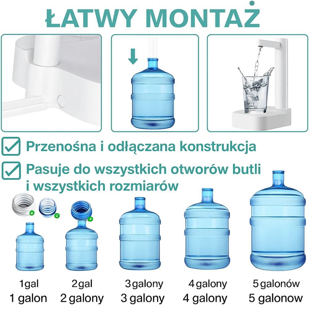 Automatyczny Podajnik Wody Wodzian™ – Wygoda nalewania wody bez dźwigania butli